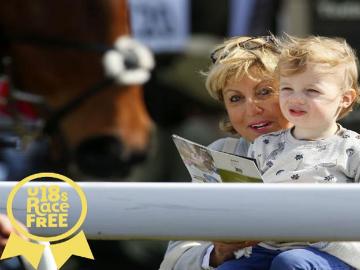 A Mother and Child enjoy a days racing